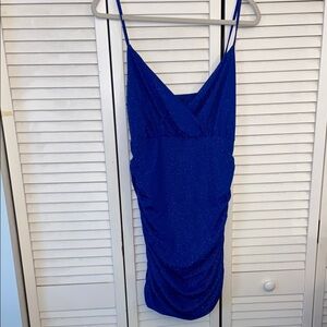 SHEIN Glittery Royal Blue Dress